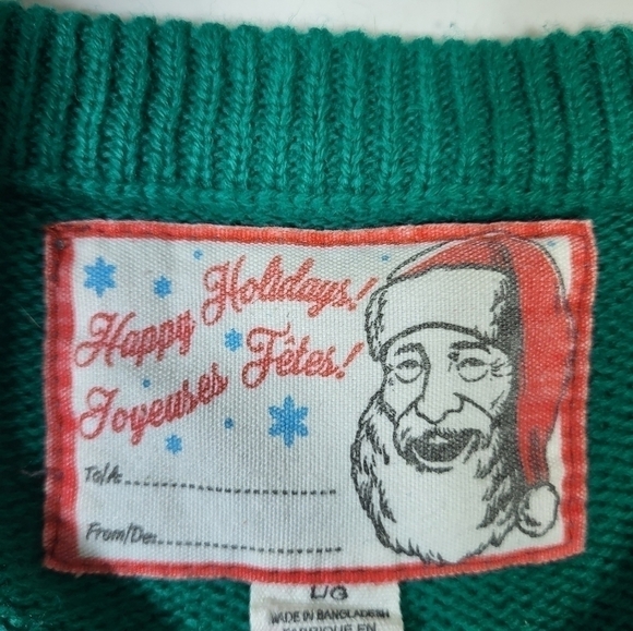 Christmas Green Rudolph Sweater - Picture 8 of 8